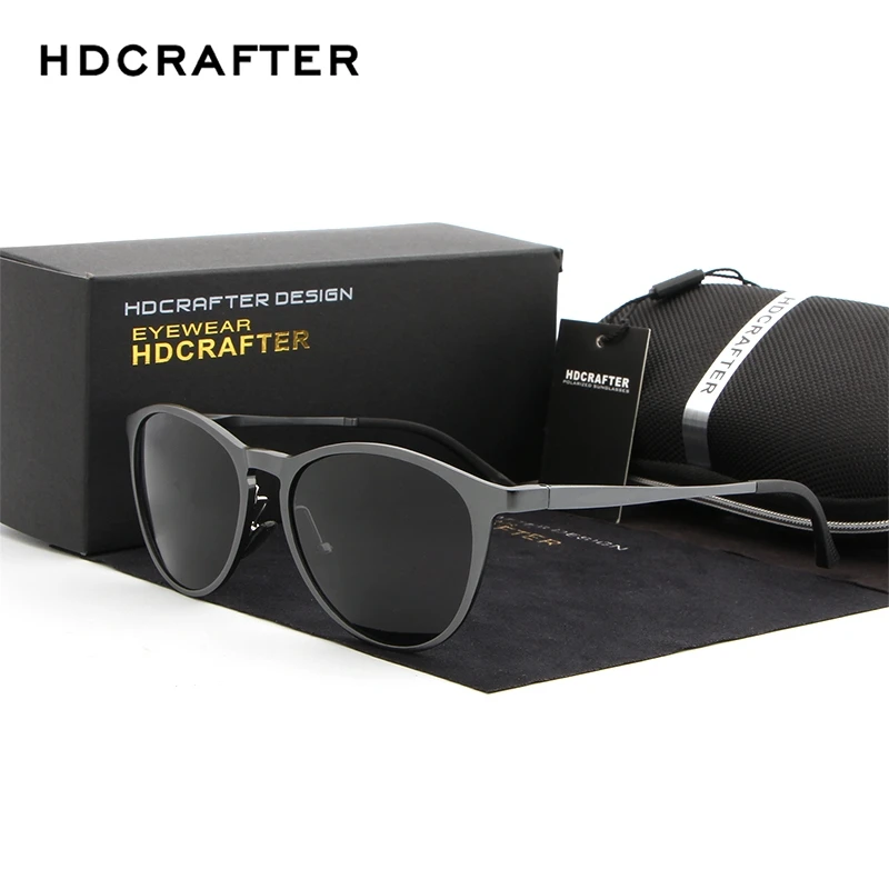 Солнцезащитные очки HDCRAFTER винтажные Поляризационные солнечные в стиле ретро для