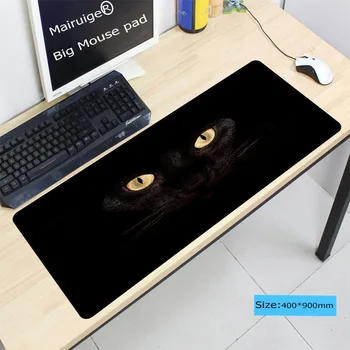 

Mairuige Free Shipping Animals Black Cat Durable Overlock Mouse Pad Computer Laptop Gaming Mice Play Mat Mousepad For LOL CSGO