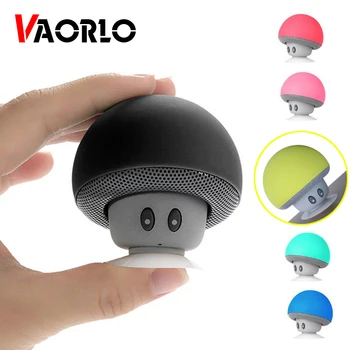 

Wholesale Mini Mushroom Small Bluetooth Speaker Stereo Subwoofer Waterproof Sucker Bracket Wireless Speakers With Mic HandsFree