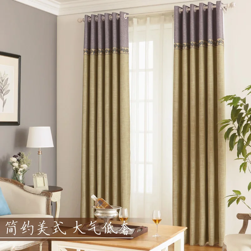 Thick Blackout Curtains Bedroom Cotton Linen Thermal Window Drapes Lace