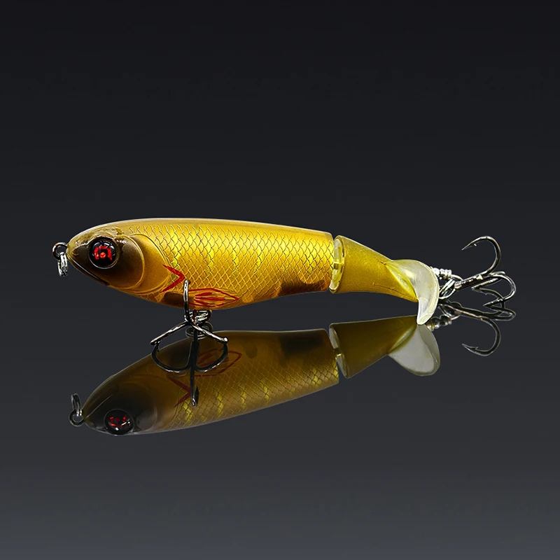 TUYA Topwater приманка для рыбалки карандаш вращающийся хвост Троллинг Whopper Plopper гольян