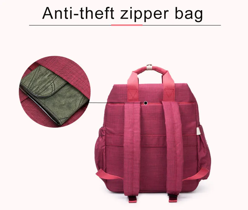 Diaper Bag Waterproof Mummy Backpack Large Capacity Maternity Travel Baby Nappy Bags Nursing Changing Bag Wet Bag (15)