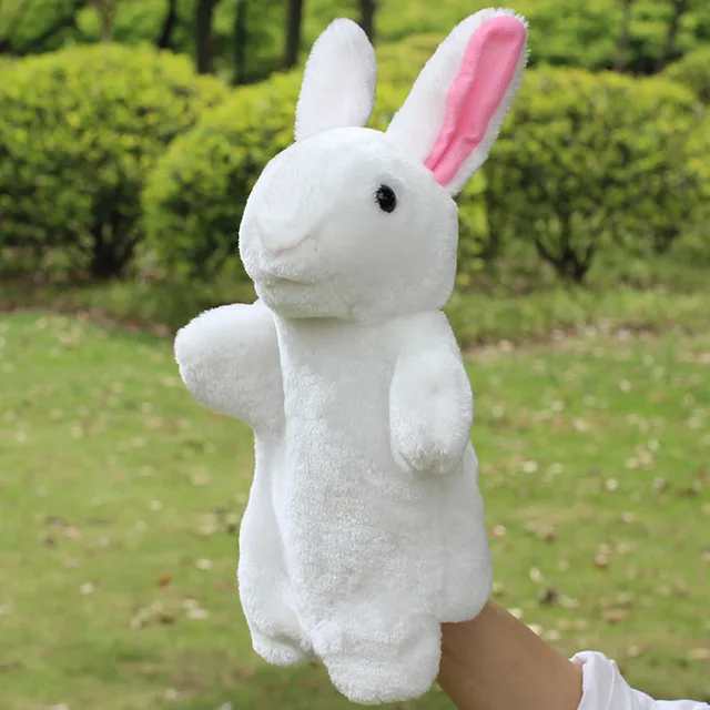 BOLAFYNIA Children Stuffed Toy White Rabbit and the Wolf story kids
