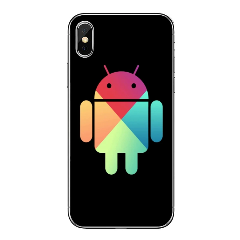 Зеленый чехол для телефона с логотипом робота Android iPhone 8 7 6s 6 plus XR X XS Max SE 5s 5c 5 4s 4 iPod