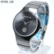 Питер ли Роскошные брендовые керамические кварцевые часы модные простые мужские часы деловые водонепроницаемые часы элегантные мужские часы reloj hombre