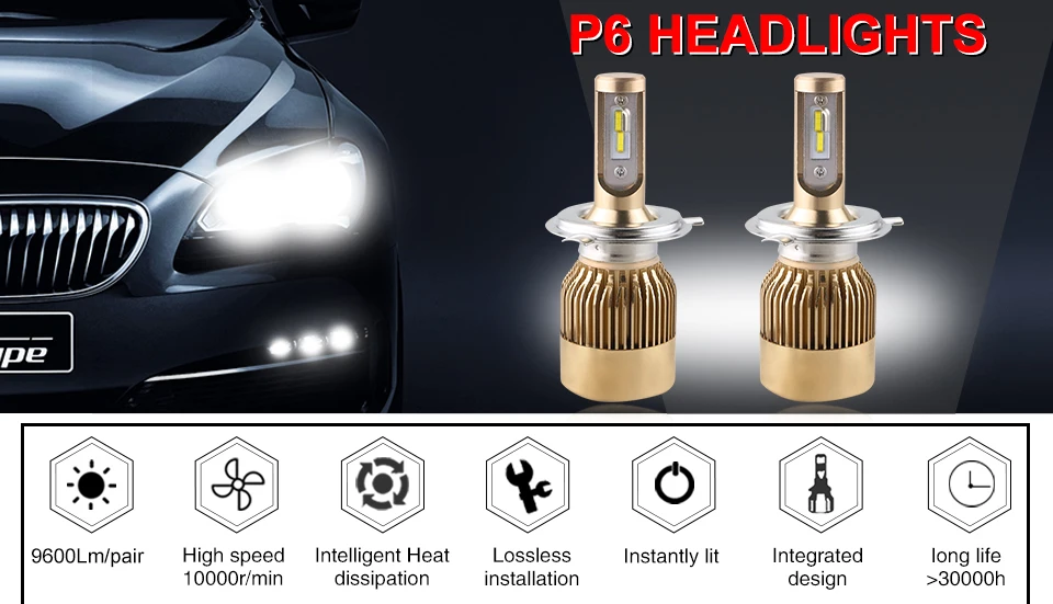car headlight car bulb LED lamp H 4 H7 (1)