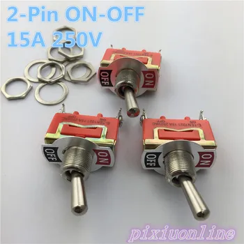 

G109Y 3pcs/lot E-TEN1021 2-Pin SPST 2 Terminal G109 ON-OFF 15A 250V Toggle Switch High Quality Cheapest Sell At a Loss