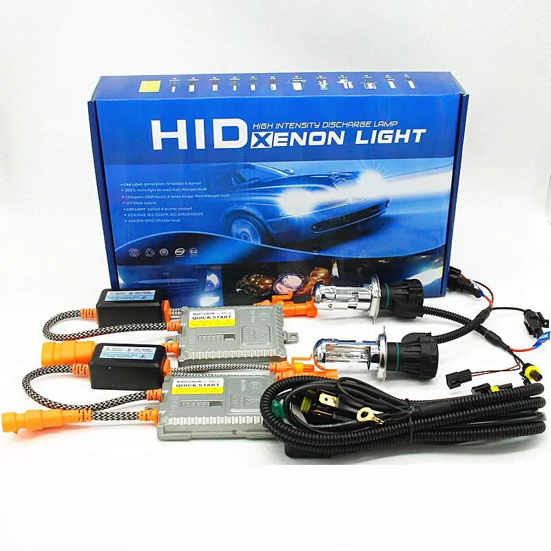 Быстрый Яркий 12 В 55 Вт ксенон h4 h/l hid H4-3 h4 Биксенон комплект ксеноновых фар 4300 k 6000 k 8000 k