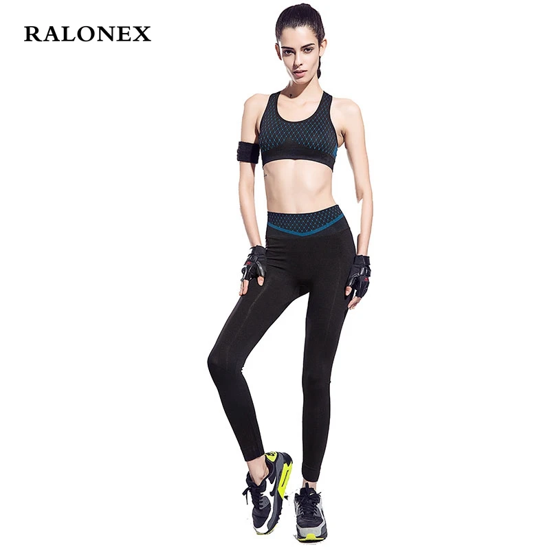 Ralonex фитнесс yoga set gym спортом бег комбинезоны спортивный костюм дышащий quick dry