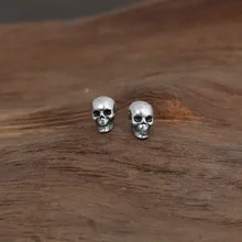 925 пробы серебряные серьги с черепом ювелирные изделия а185