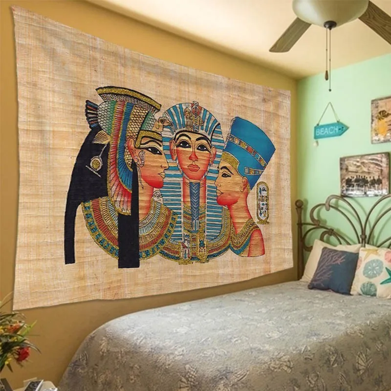 Us 5 39 51 Off Ancient Egyptian Pharaoh Elements Tapestry Wall Hanging Vintage Europe Style Home Bedroom Decorative Tapestry Wall Rug Bedspread In