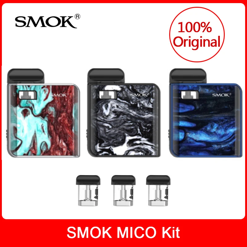 

Original SMOK MICO Kit with built in 700mAh Battery +Cartridge Pod Coil Electronic Cigarette mico pod kit VS novo/infinix vape