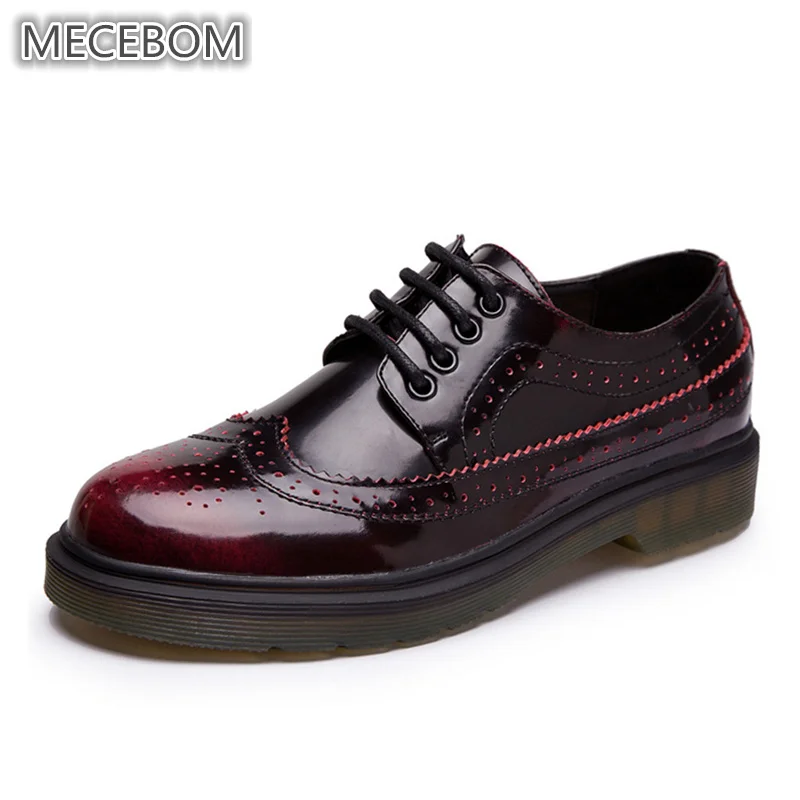 

Women's Brogue style shoes fashion Oxfords platform shoes women lace-up casual shoes sapato feminino big size 35-43 16021w