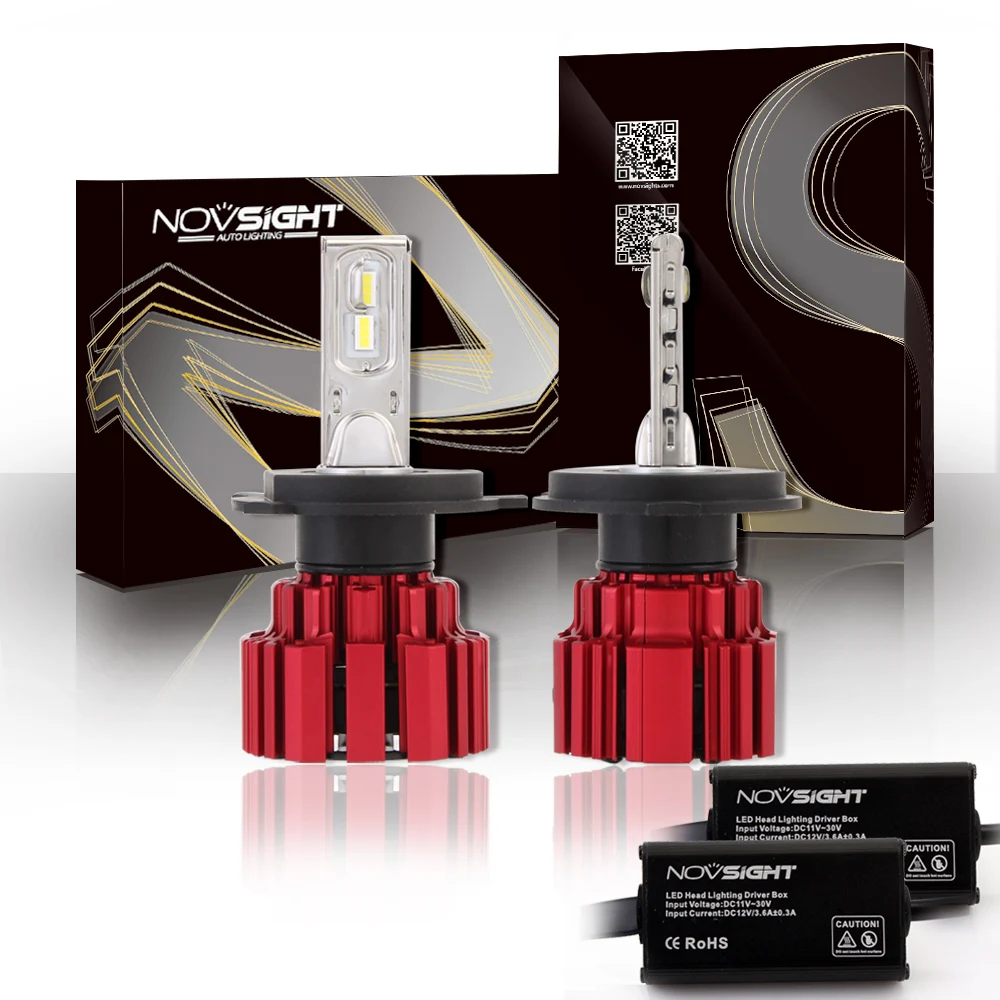 NOVSIGHT H4 9003 HB2 6800LM Новый Белый Автомобильный светодиодный фары Hi/lo луч
