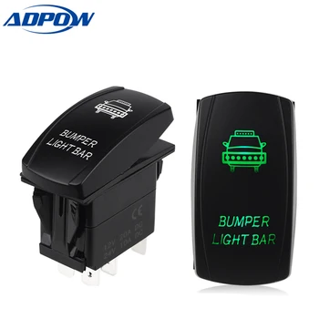 

ADPOW 5 Pin Carling Style LED Light Bar Toggle Rocker Switch SPST ON-OFF Waterproof Rocker Switch for Boat Car Truck 12V