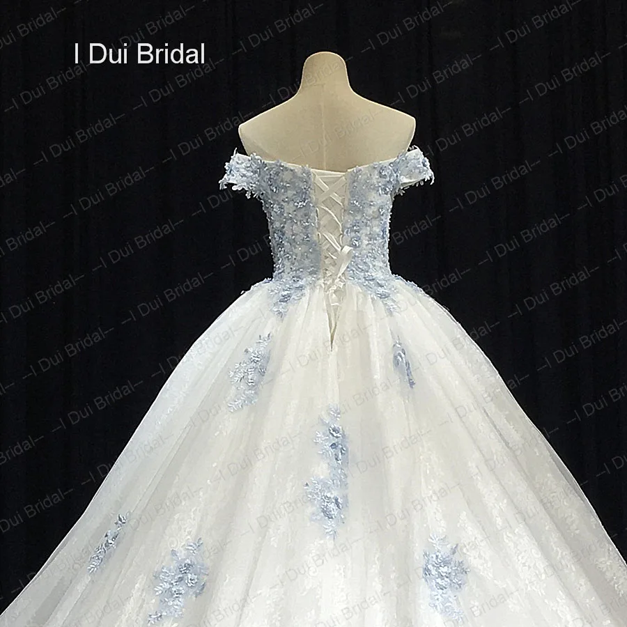 Что-то синее бальное платье свадебное платье уникальная кружевная Апликация Новое свадебное платье