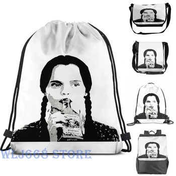 

Funny graphic print shoulder Bags women Wednesday Addams (2) Single shoulder backpack travel for men Gym Bag