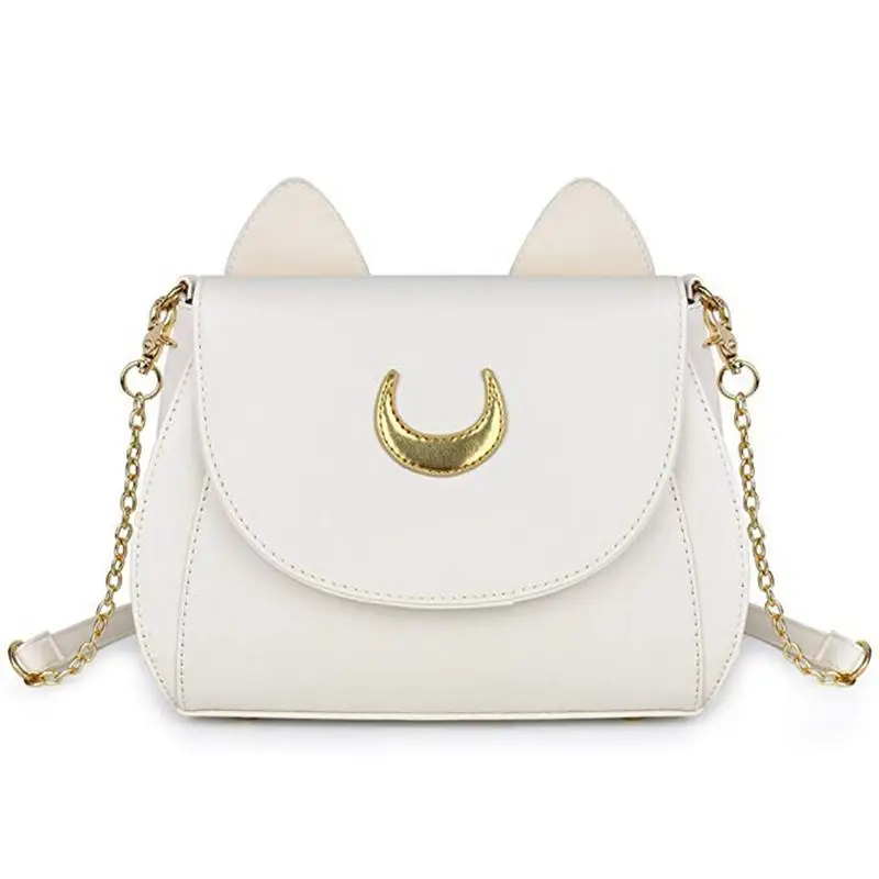 النساء بنات حقائب جلدية الكرتون الأزياء بسيط لطيف عارضة القمر الكتف رسول Crossbody الأعلى مقبض اليد حقيبة يد أكياس