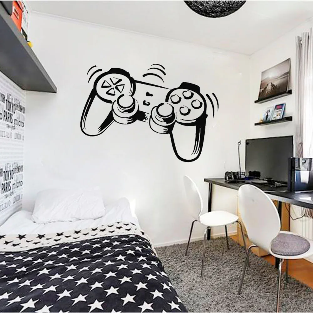 Контроллер PlayStation PS3 PS4 игра Wall Art Переводные картинки для маленьких мальчиков