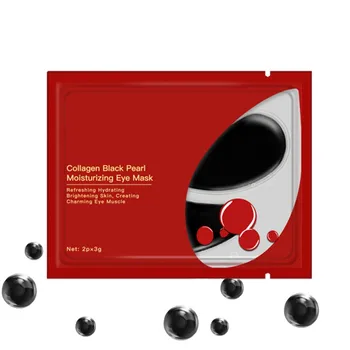 

1 Set 2pcs/Set Collagen Eye Mask Makeup Anti-Aging Moisturizing Black Pearl Eye Patch Dark Circles Fine Lines Eye bags remover