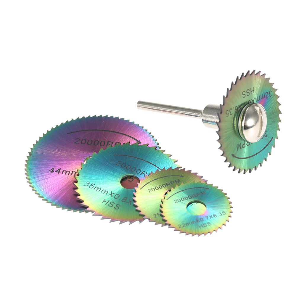 Kopen Een kkmoon 6 stks mini Cirkelzaagblad power tools HSS snijden disc Rotary Snijgereedschap Kit1 8 \