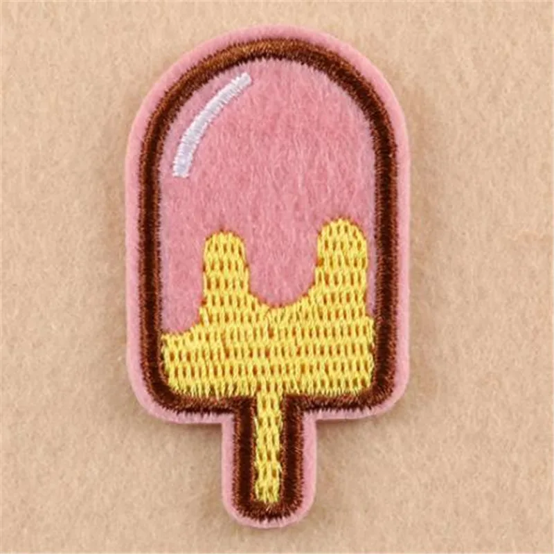 

Clothing diy embroidery iron on patch deal with it pink popsicle biker patches for clothes cute stickers fabric free shipping