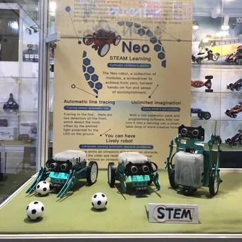 

3-In-1 DIY Neo Programming Scratch Intelligent Obstacle Avoidance Car Robot Kit Programmable Toy For Kids Boys Gift 2019