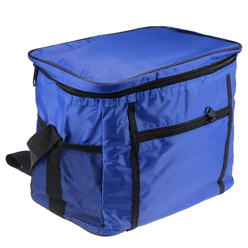 

Women Lunch Bag Thermo Insulated Bag For Food Picnic Portable Cooler Thermal Lunchbox Family Lunch Bag Blue Large Capacity