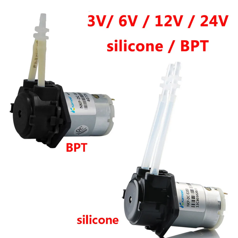 

water pump Micro Self-priming Mute Peristaltic Liquid Pump Silicone BPT DC3/6/12/24v Small Dosing Pump for Lab Dosing Analytical