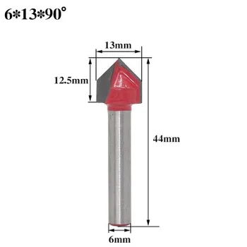 60° 90° 120° 150° V-Groove Router Bit CNC Woodworking Cutter Tool 16//22//32mm New