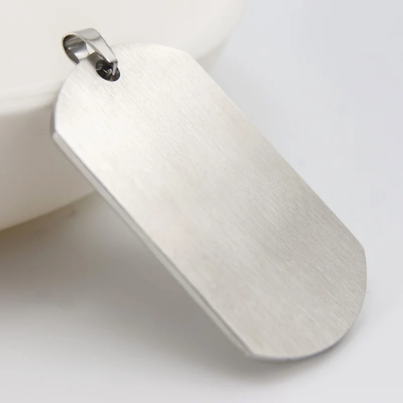 

Stainless Steel Blank ID Dog Tag DIY Army Card Pendant Necklace Military Fans Jewelry Collar Militar ID Tarjeta Colgante 10pcs