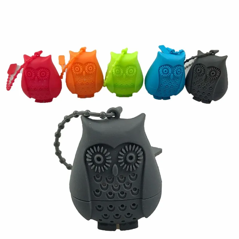 

Owl shape Silicone Tea Infuser Tea Strainer Filter Diffuser Tool Creative Drinkware Accessories reusable tea bag new tea infuser