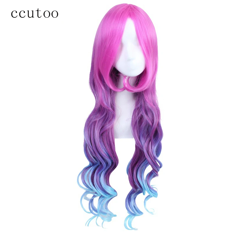 

ccutoo LOL League of Legends Miss Fortune The Bounty Hunter Wavy Long Synthetic Hair Heat Resistance Cosplay Full Wigs Hair