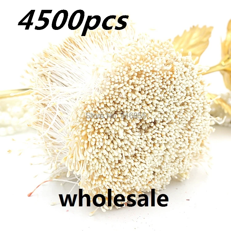 

Free shipping Wholesale 4500pcs/lot 1mm Ivory color pearl flower stamen floral stamen pistil cake decoration craft DIY