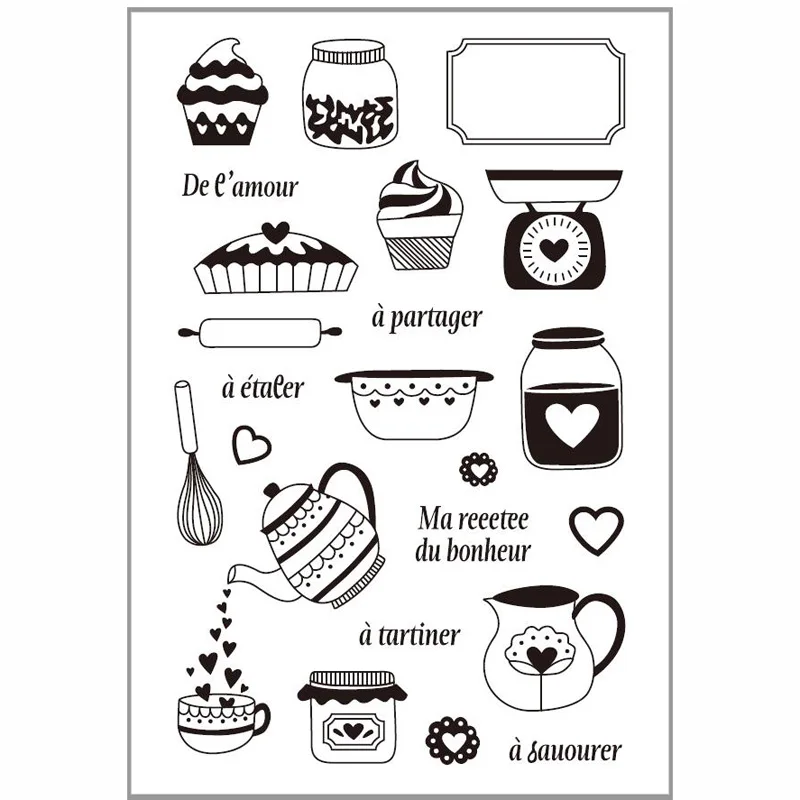 

KLJUYP French Clear Stamps Scrapbook Paper Craft Clear stamp scrapbooking 849