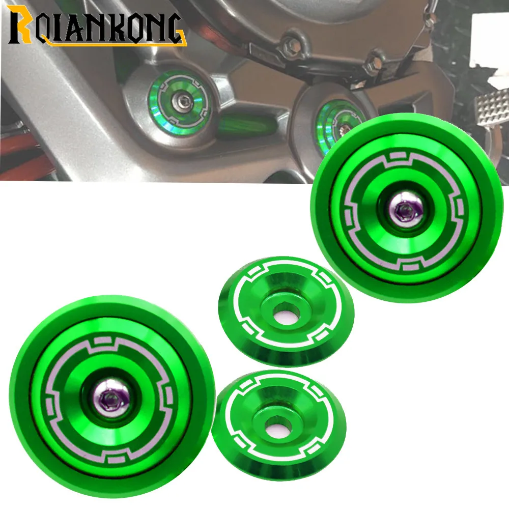 

Motorcycle Accessories CNC Aluminum Frame Hole Cap Cover With Screws 5M Fairing Guard for KAWASAKI Z900 Z 900 2017 2018