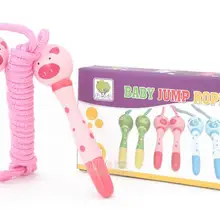 3 цвета Детские гимнастические веревки с деревянной мультяшная ручка для игр на открытом воздухе игрушки/