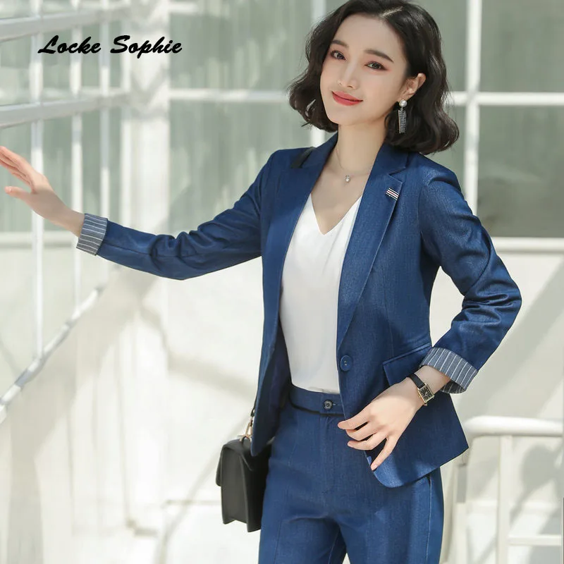 1pcs Women's Plus size Blazers coats 2019 Summer cotton Splicing long sleeves Small Suits jackets ladies Skinny Blazers Suits