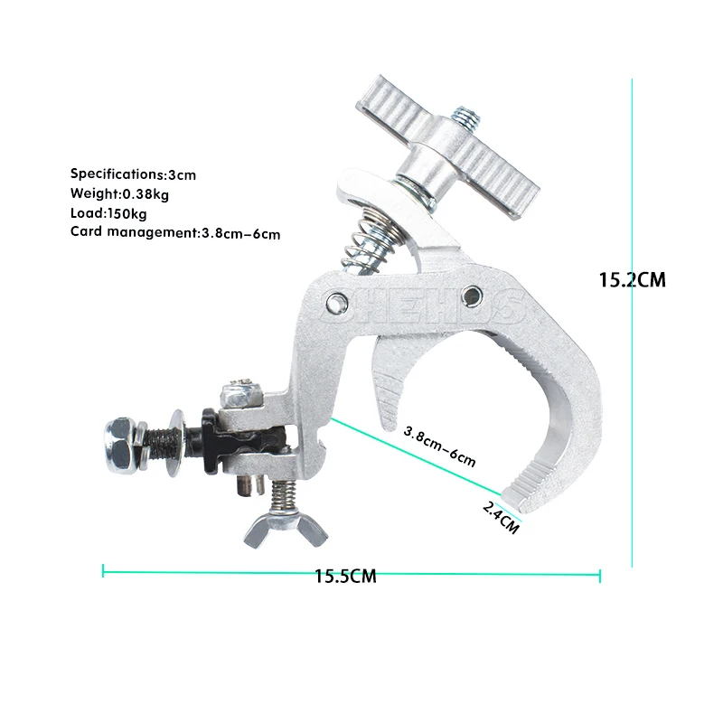 SHEHDS алюминиевый быстрый зажим 25 мм-светильник, светодиодный крючок, профессиональный сценический светодиодный светильник, сценический светильник, светильник для dj club, подвесной крючок