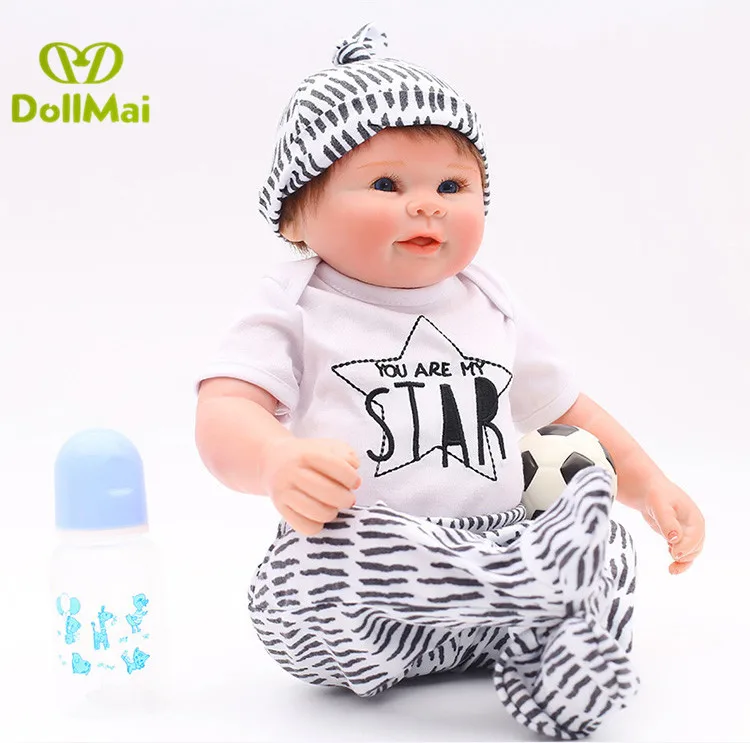 

New doll reborn 50cm full silicone reborn baby boy dolls lifelike children gift toy doll bebes reborn menino boneca