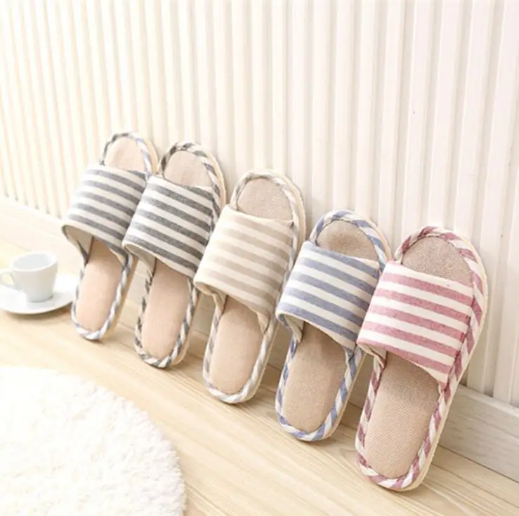 

2019 Men Slippers #Y10-14 Spring Slippers Khaki Blue Cotton High Quality Home Slippers
