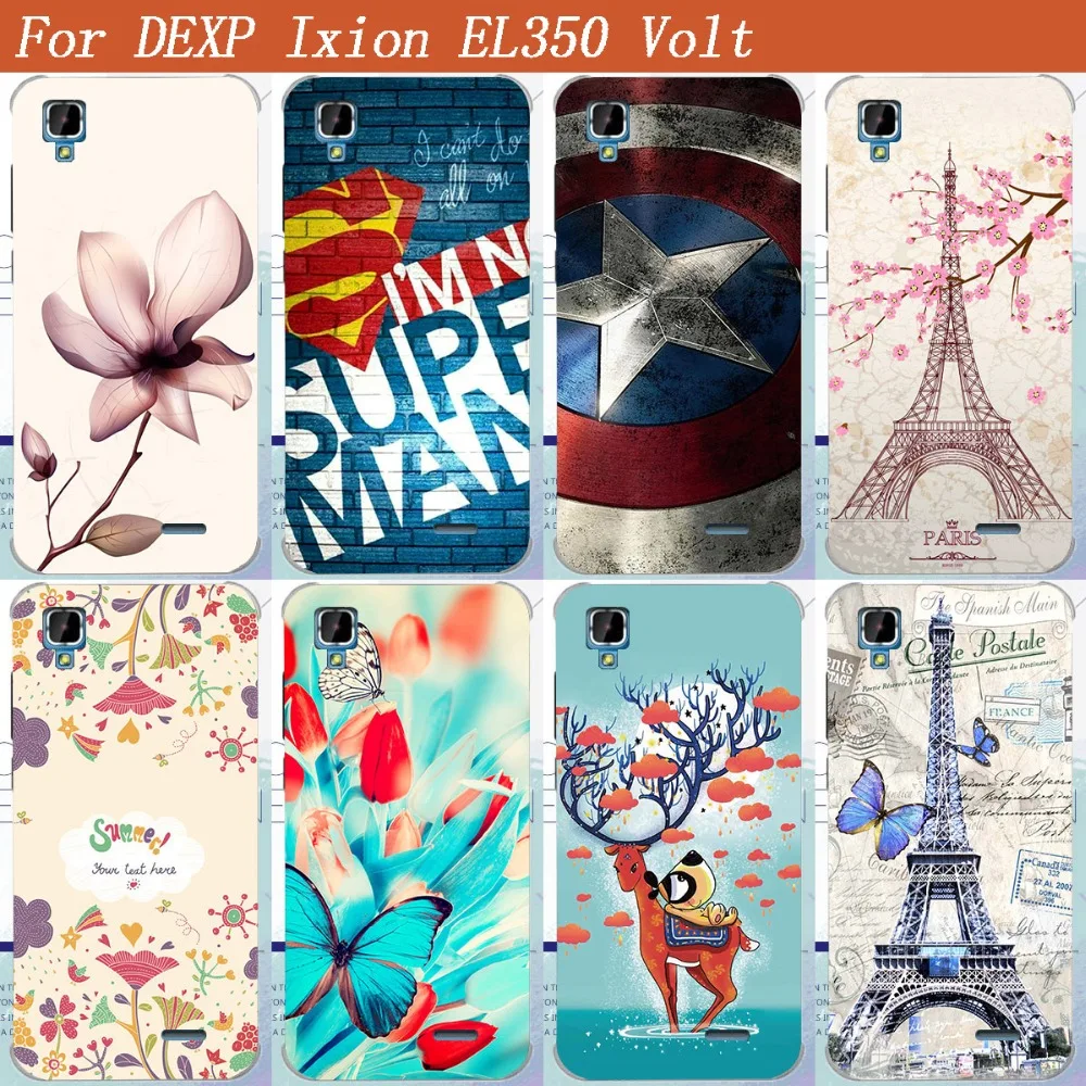 

For DEXP Ixion EL350 Volt Case Cover Cool Pattern Deer Superman Towers DESIGN tpu case For DEXP EL350 Volt 5.0 Inch Phone Bags