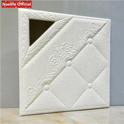 Дешевые 3d настенные наклейки для гостиной, спальни, детской комнаты, мягкая сумка, фон для стены, для учебы, ресторана, анти-столкновения, настенные наклейки - Цвет: Лиловый