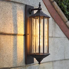 Винтаж Европейский стиль открытый настенный светильник кофе магазин вилла restaruant коридоре бра Ретро водонепроницаемый открытый свет Наружные прожекторы фонари парковые светильник настенный уличный