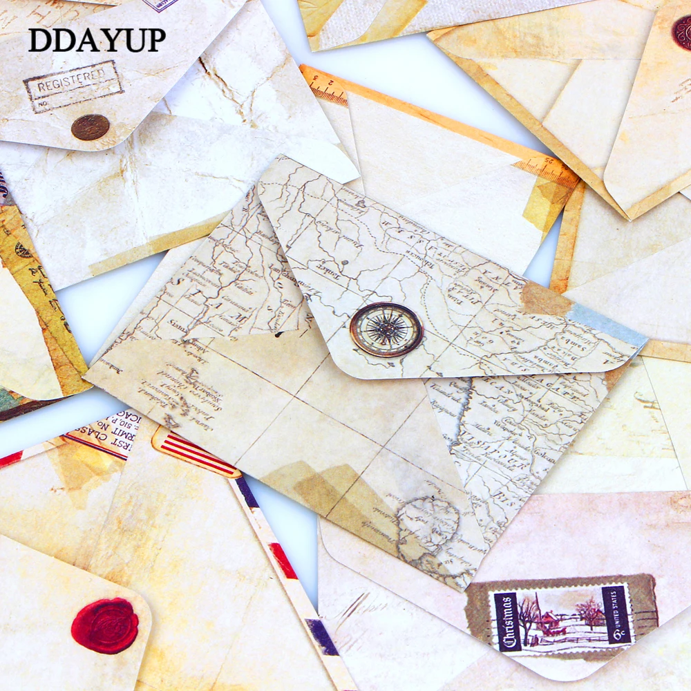 12pcs/lot Vintage European Style Paper Envelope Cute Mini Retro