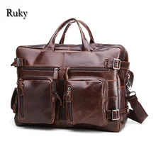 Genuine leathe business bag men travel backpack 2016 fashion document real leather man office bag designer