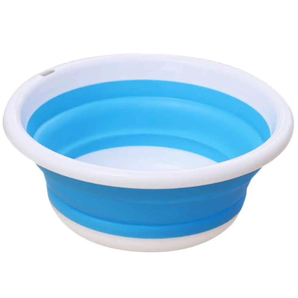 1Pcs 3 Colors Creative Plastic Wash Basin Foldable Portable Camping