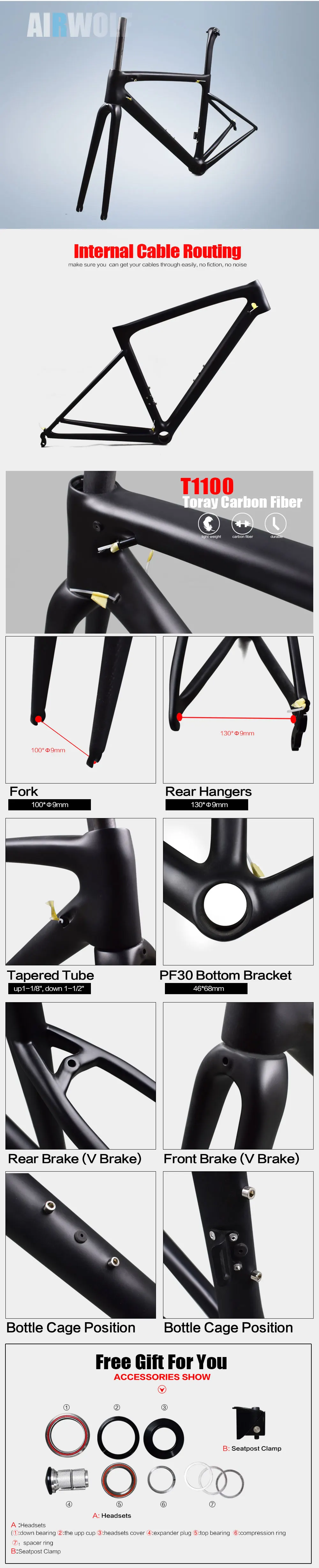 Flash Deal 2018 SL Six  carbon fiber frame road bike frame SL version 6 super light 780g frame perfect painting bike frame 0