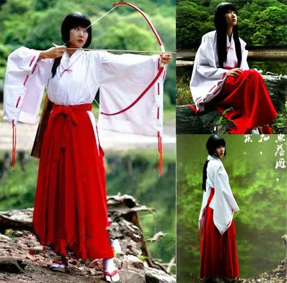 Аниме Inuyasha kiyo кимоно карнавальный костюм полный комплект Mikofuku|costume kitty|costume