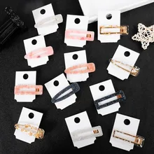 Новое поступление, корейские модные простые квадратные заколки для волос в форме капли, женские заколки для волос, аксессуары для волос, инструменты для укладки волос, 1 шт